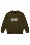 Jerry J “Born to Elevate” Doodle Sweatshirt – Olive Khaki