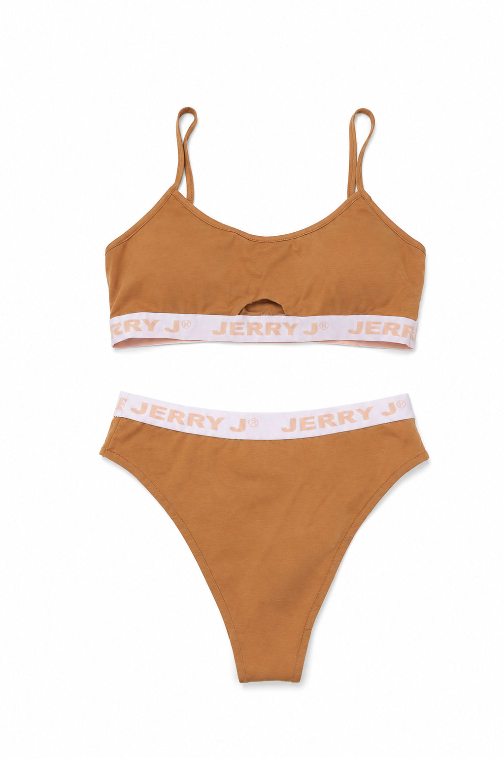Bralette & Thong Loungewear - Khaki