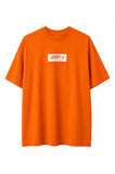 ORANGE OVERSIZED MOCK NECK TEE